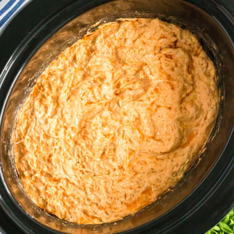 Crockpot Buffalo Chicken Dip (Easy Slow Cooker Recipe)