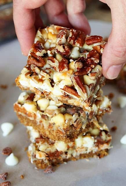 magic cookie bars with gingerbread crust