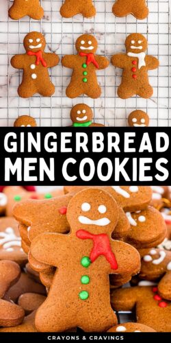 Gingerbread Men Cookies Pinterest Collage Image