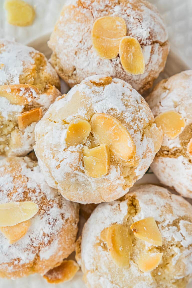 Soft, Crumbly Italian Almond Amaretti Cookies