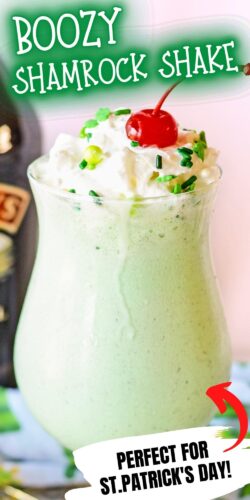 Boozy Shamrock Shake; Perfect for St. Patrick's Day!