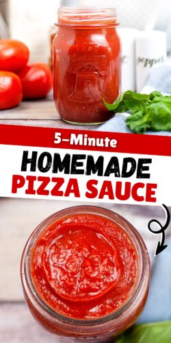 5 Minute Homemade Pizza Sauce pin.