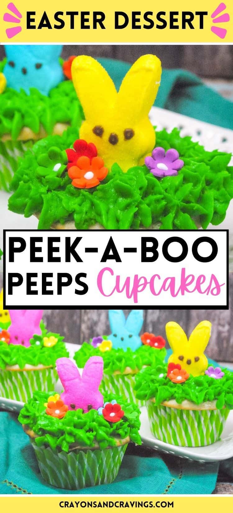 Peek-a-boo Peeps Cupcakes - easter dessert.