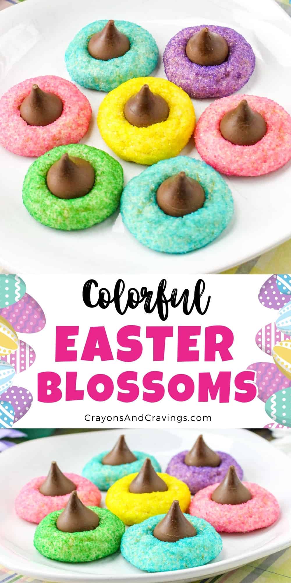 Colorful Easter Blossoms - Pinterest Graphic