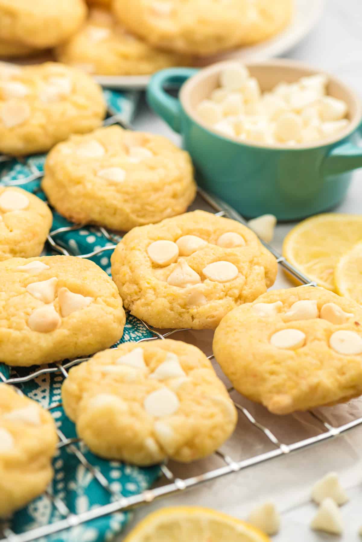 Lemon Cookies on cooling rack.