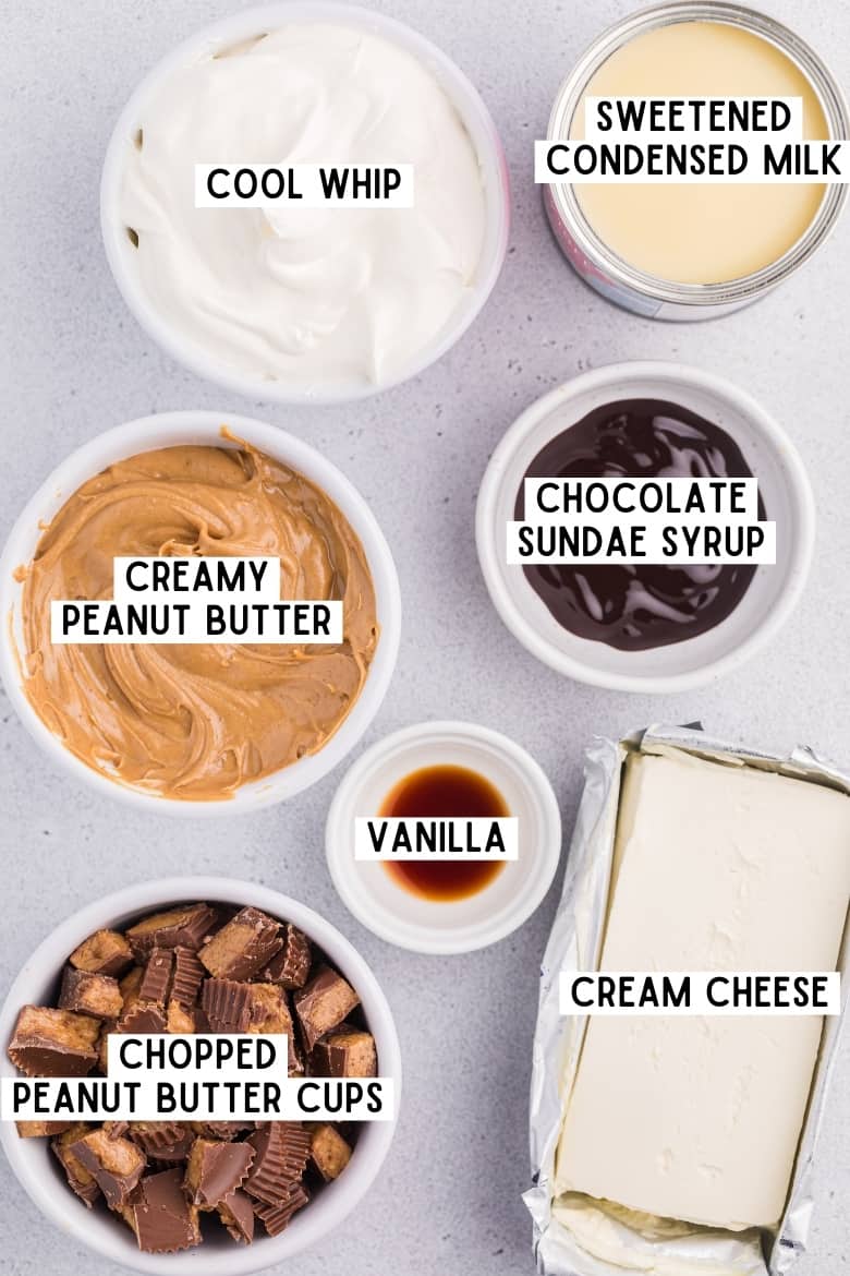 Ingredients for Reese's Peanut Butter Cup Dip
