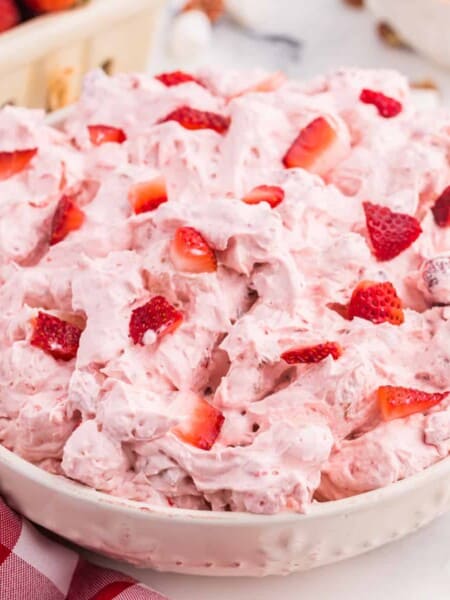 Strawberry fluff dessert salad.