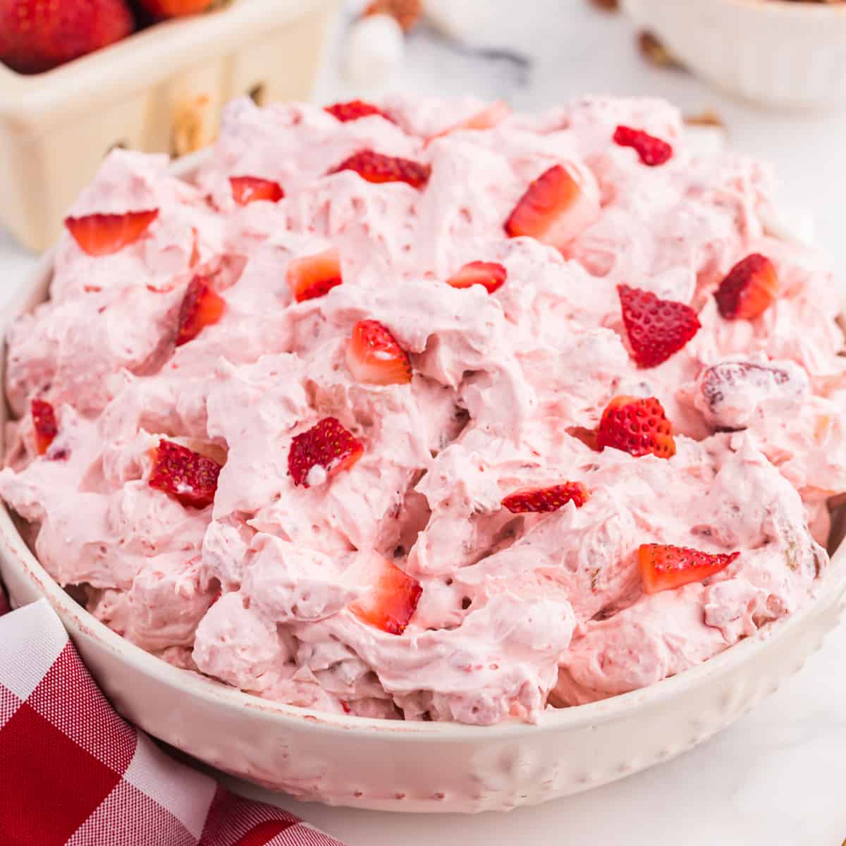 Strawberry fluff dessert salad.