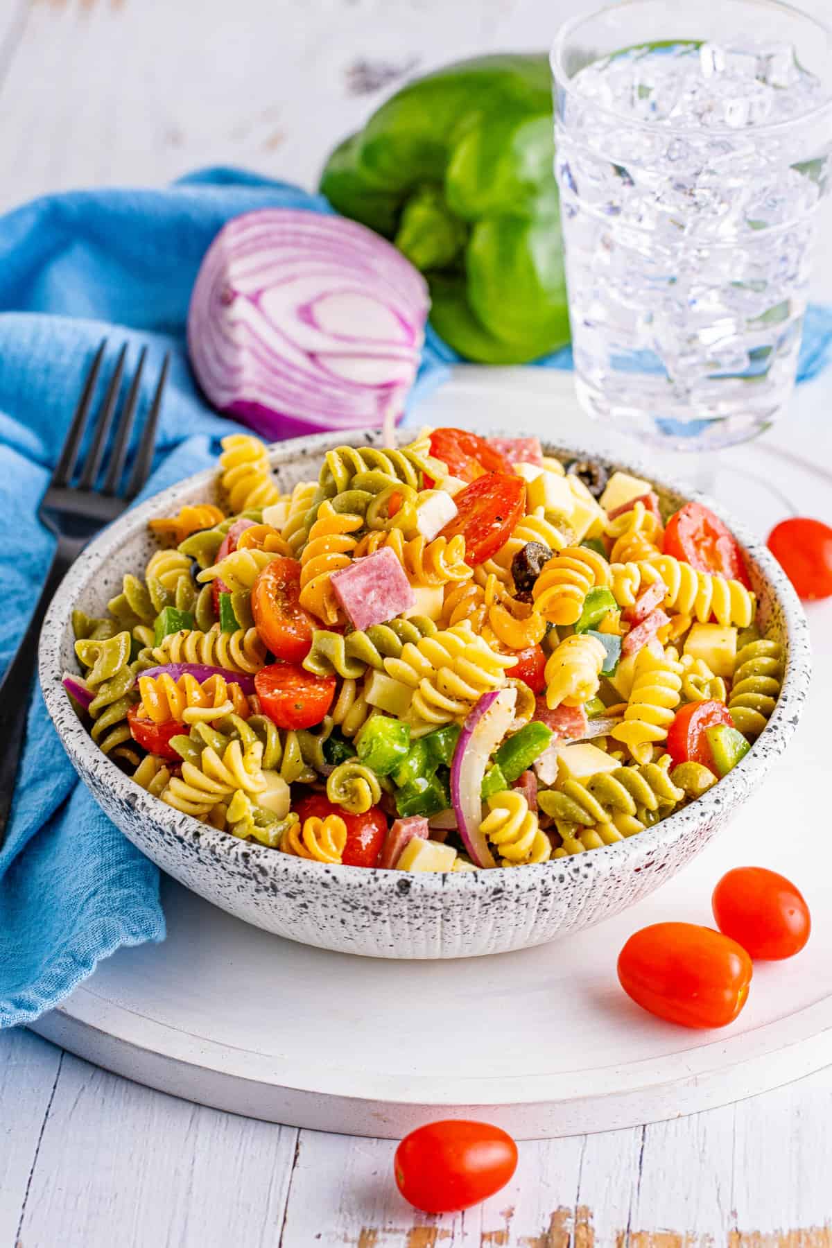 Tri Color Pasta Salad with Homemade Dressing