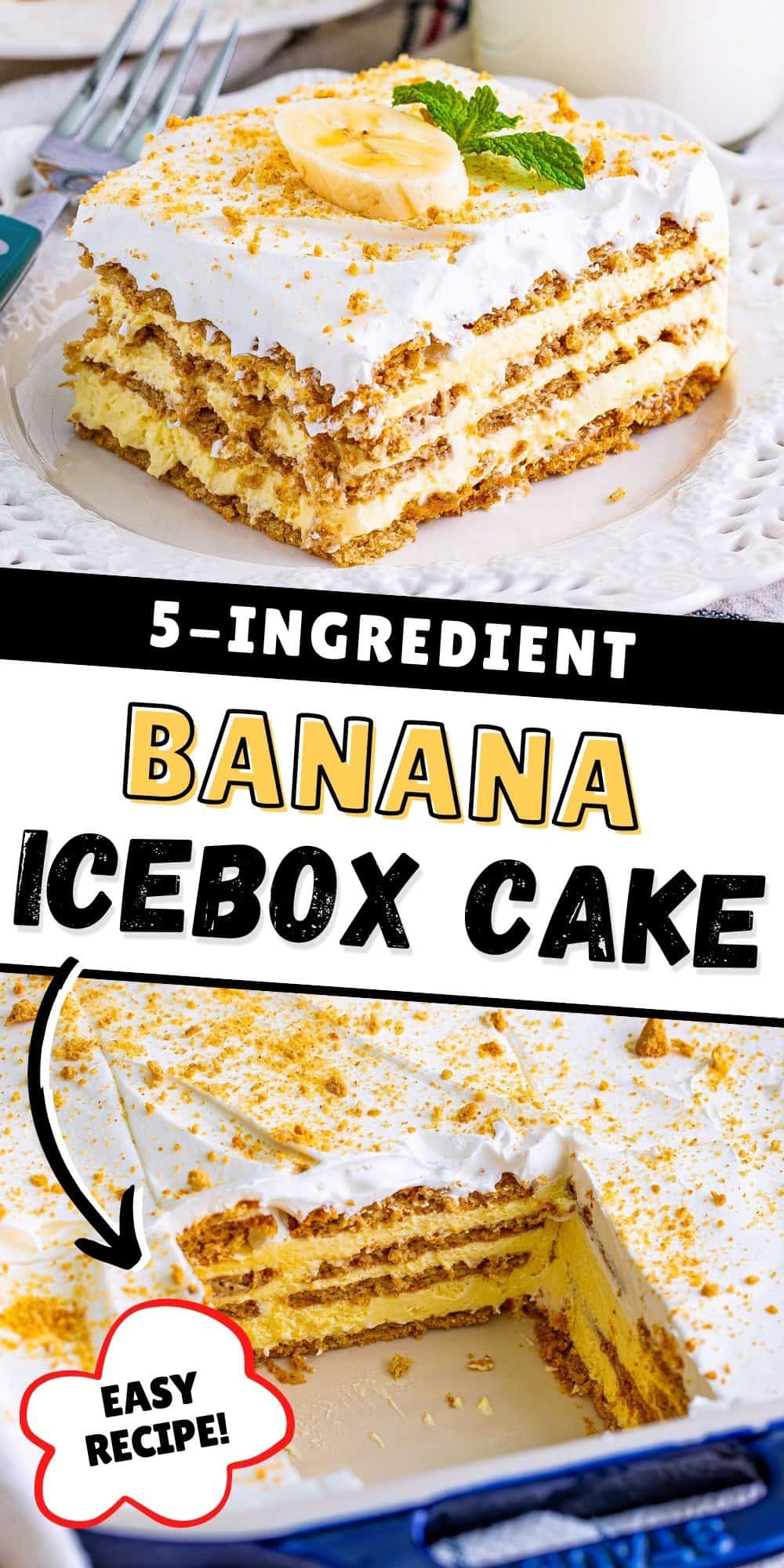5 Ingredient Banana Icebox Cake - Easy Recipe.
