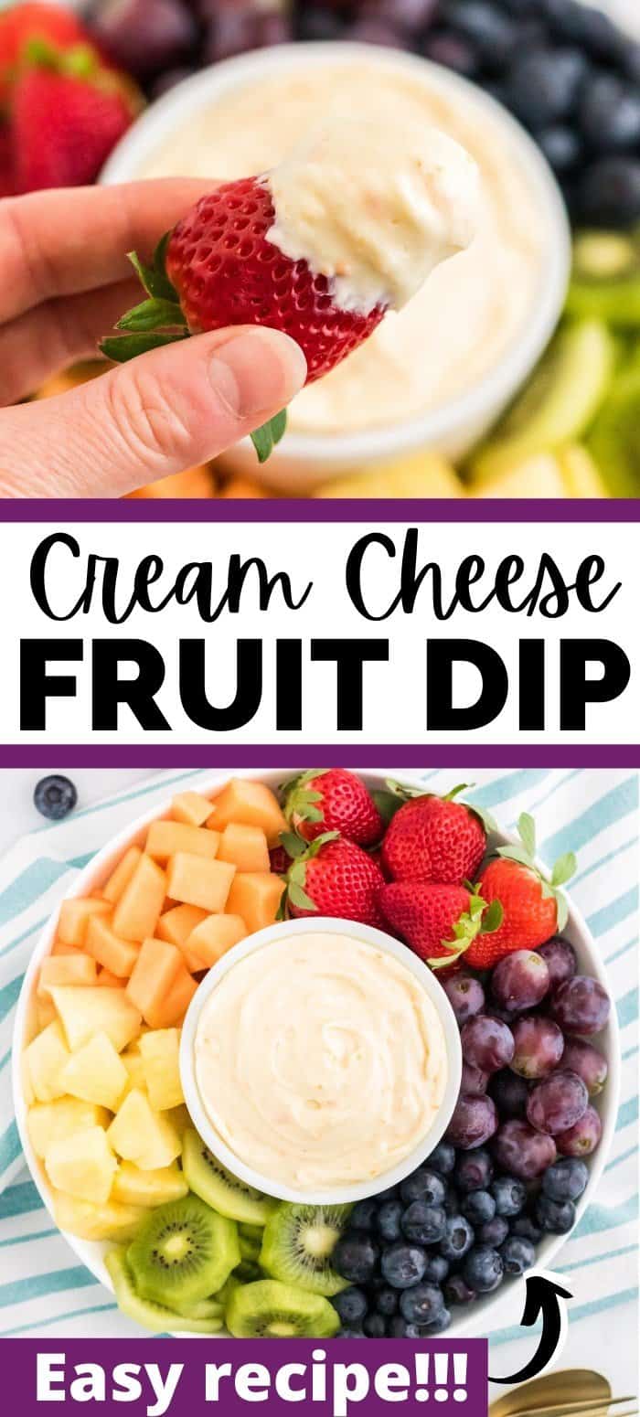 Cream Cheese Fruit Dip (Easy 4-Ingredient Recipe)