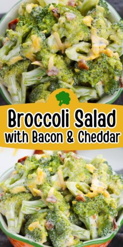Broccoli salad with bacon & cheddar pin.