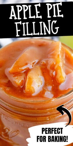 Image for pinterest sharing, reads: Apple pie filling; perfect for baking!