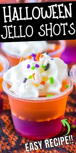 Halloween jello shots - easy recipe! Pinterest image.