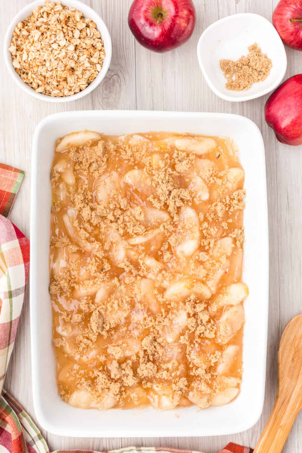 Apple Crisp with Cake Mix (Easy Dump Cake Recipe!)