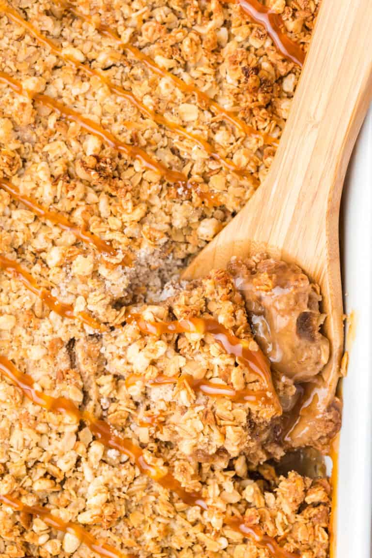 Apple Crisp with Cake Mix (Easy Dump Cake Recipe!)
