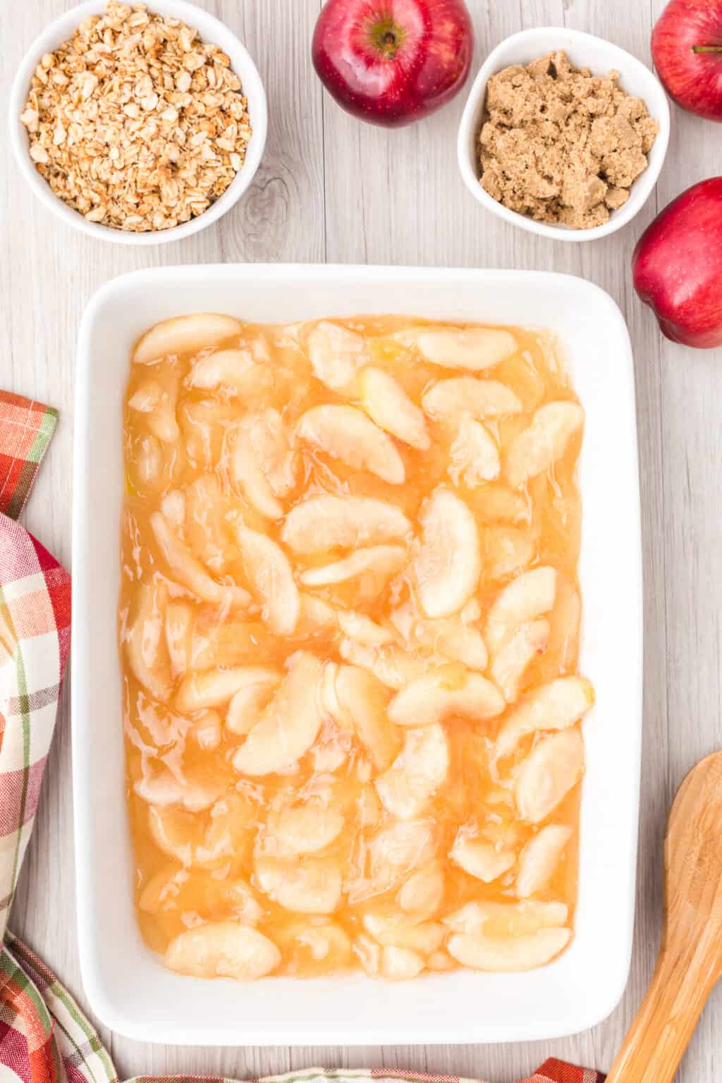 Apple Crisp with Cake Mix (Easy Dump Cake Recipe!)