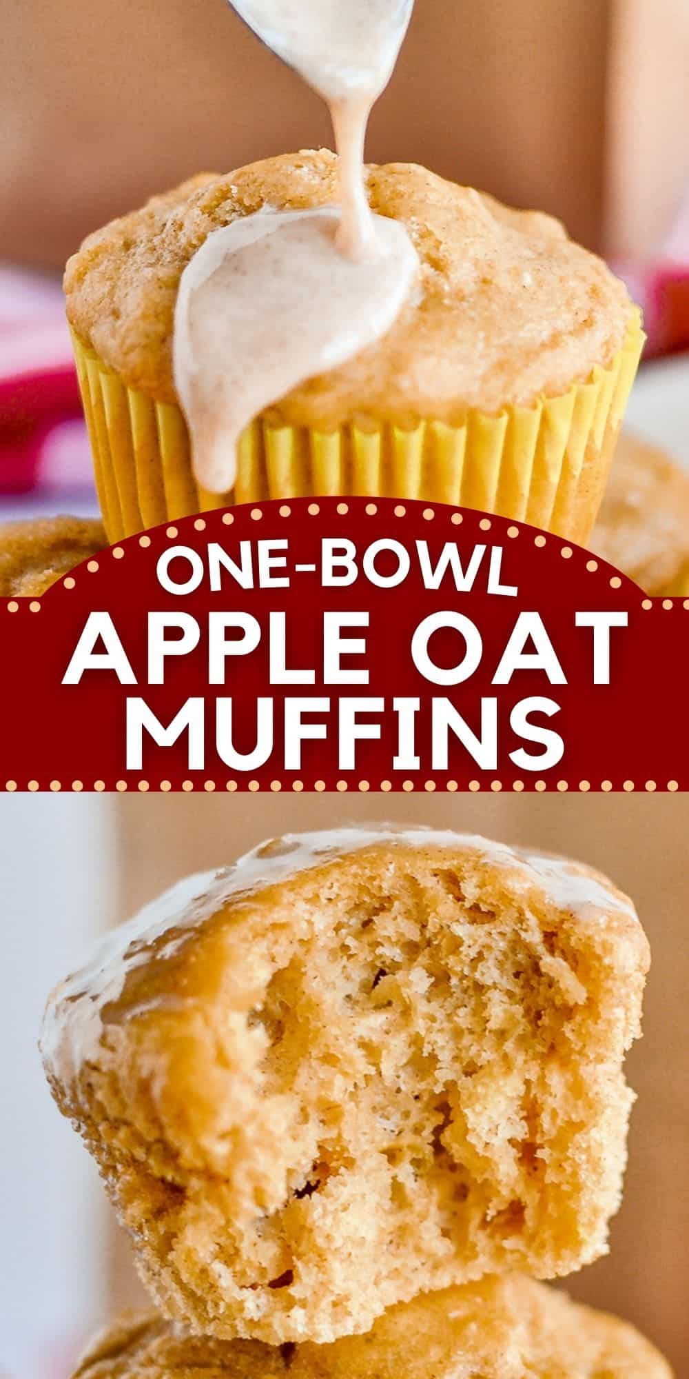 One Bowl Apple Oat Muffins