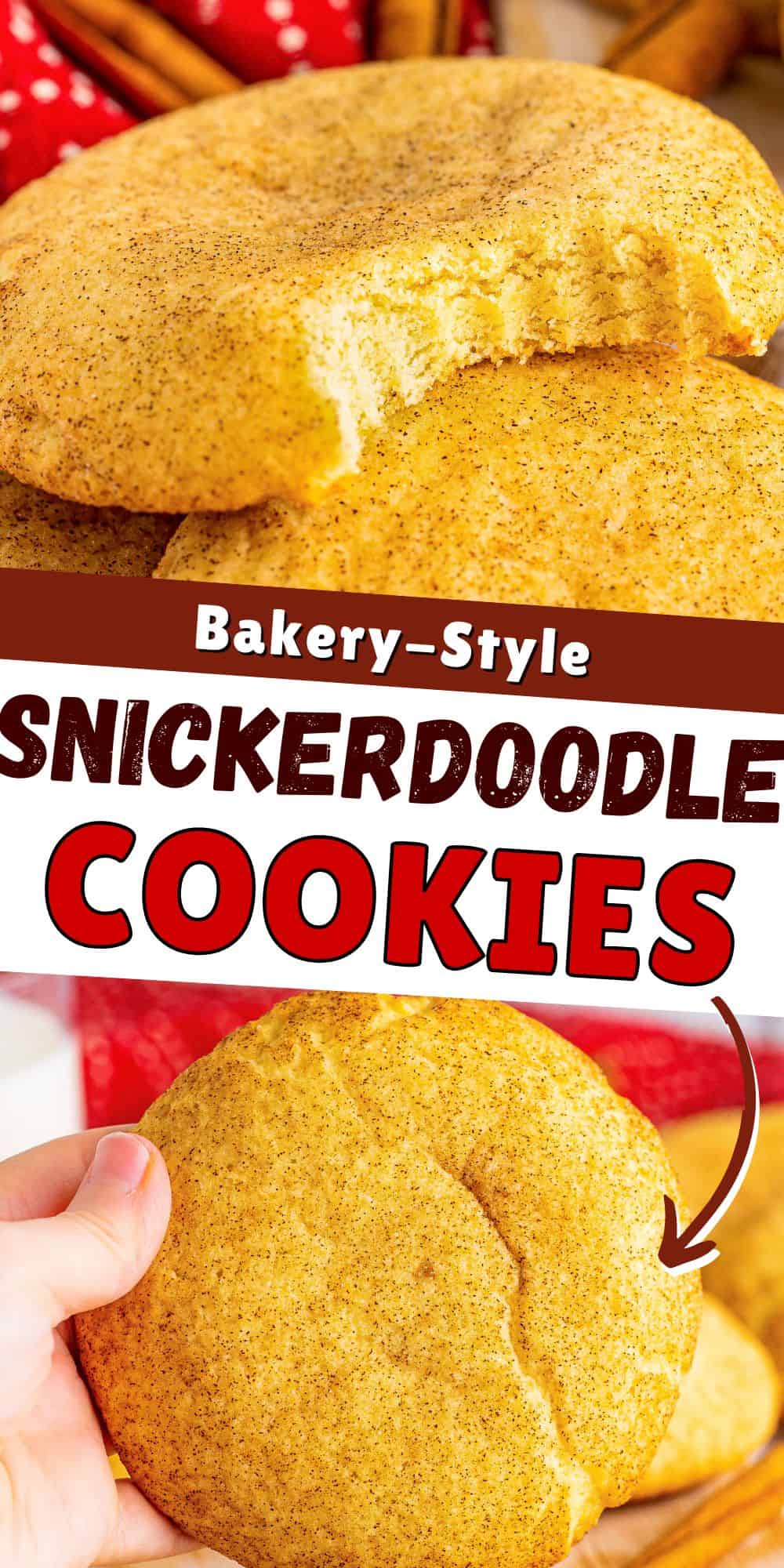 Bakery-style snickerdoodle cookies.