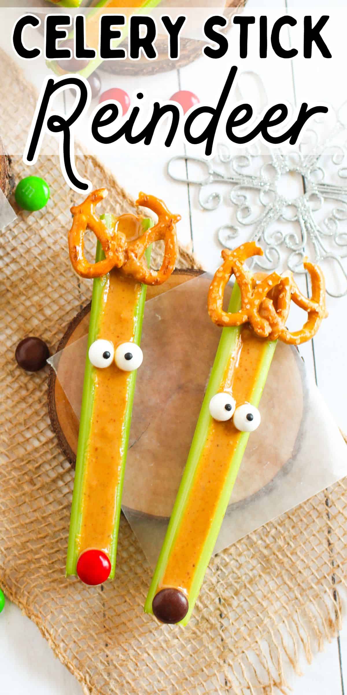 Celery Stick Reindeer Pinterest image.