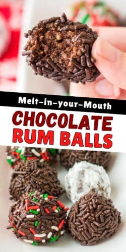 Melt-in-you-mouth Chocolate Rum Balls.