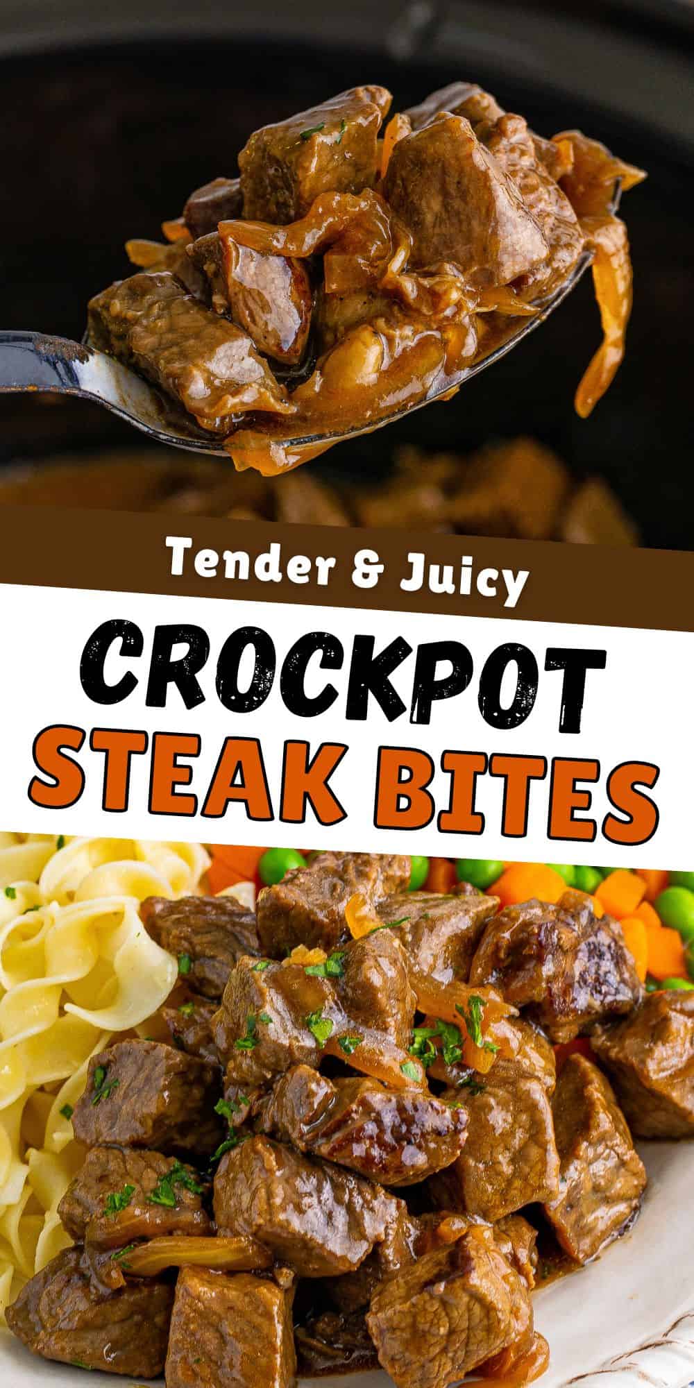 Tender and juicy crockpot steak bites.