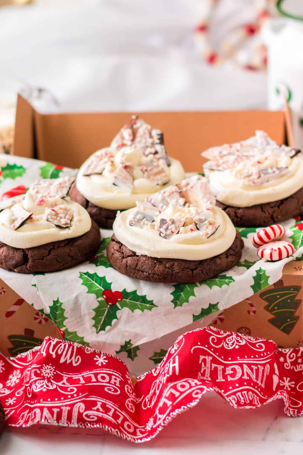 Chocolate Peppermint Bark Cookies