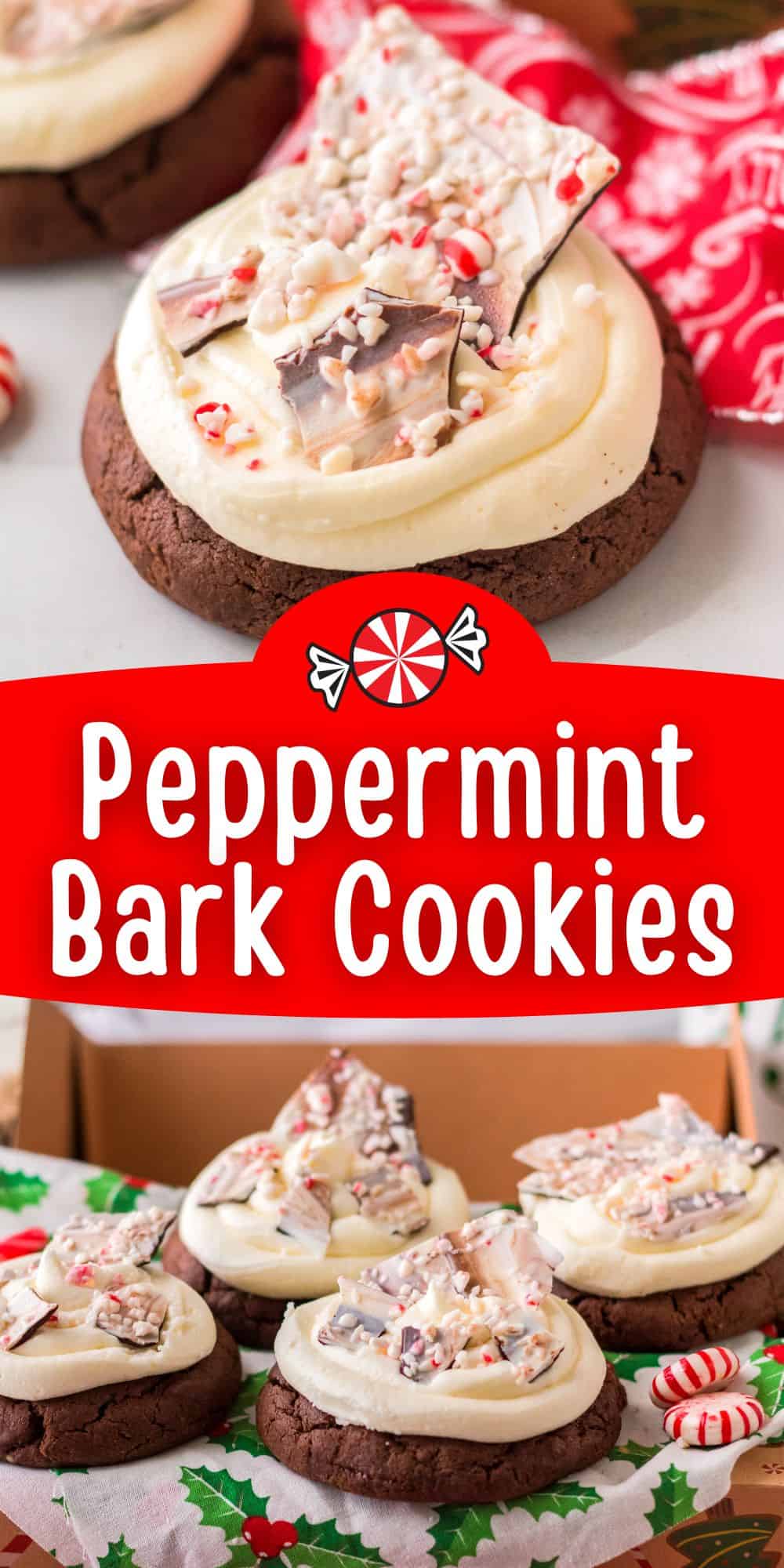 Peppermint Bark Cookies.