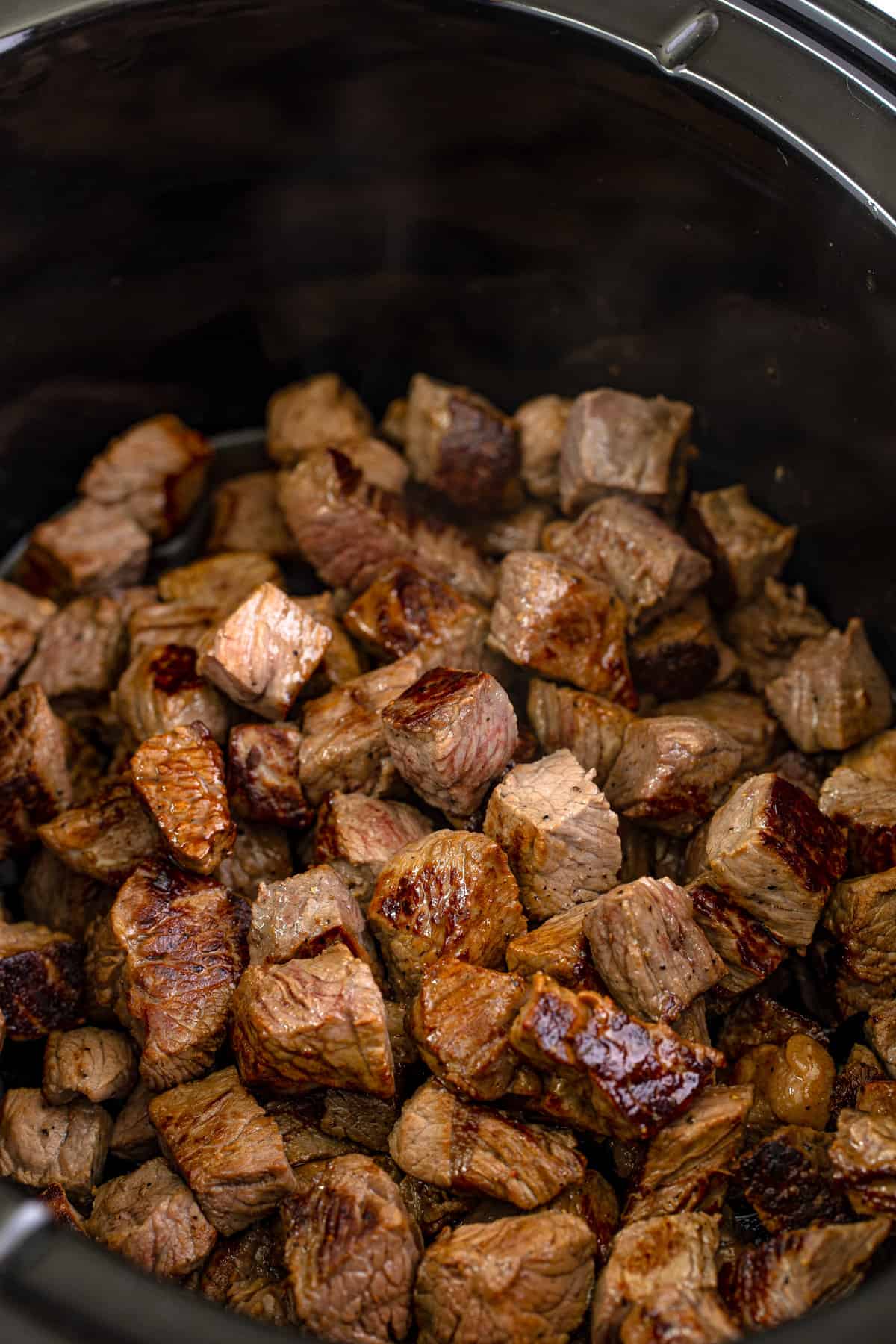 Crockpot Steak Bites Recipe - The Cookie Rookie®