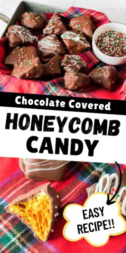 Chocolate Covered Honeycomb Candy; Easy recipe!