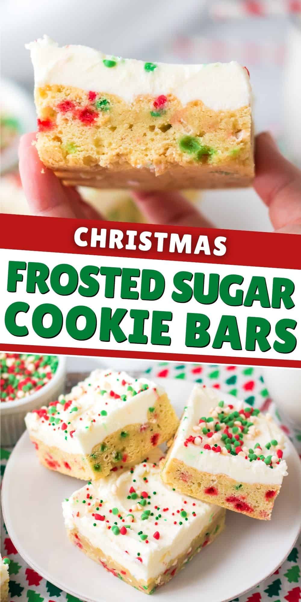 Christmas Frosted Sugar Cookie Bars Pin.