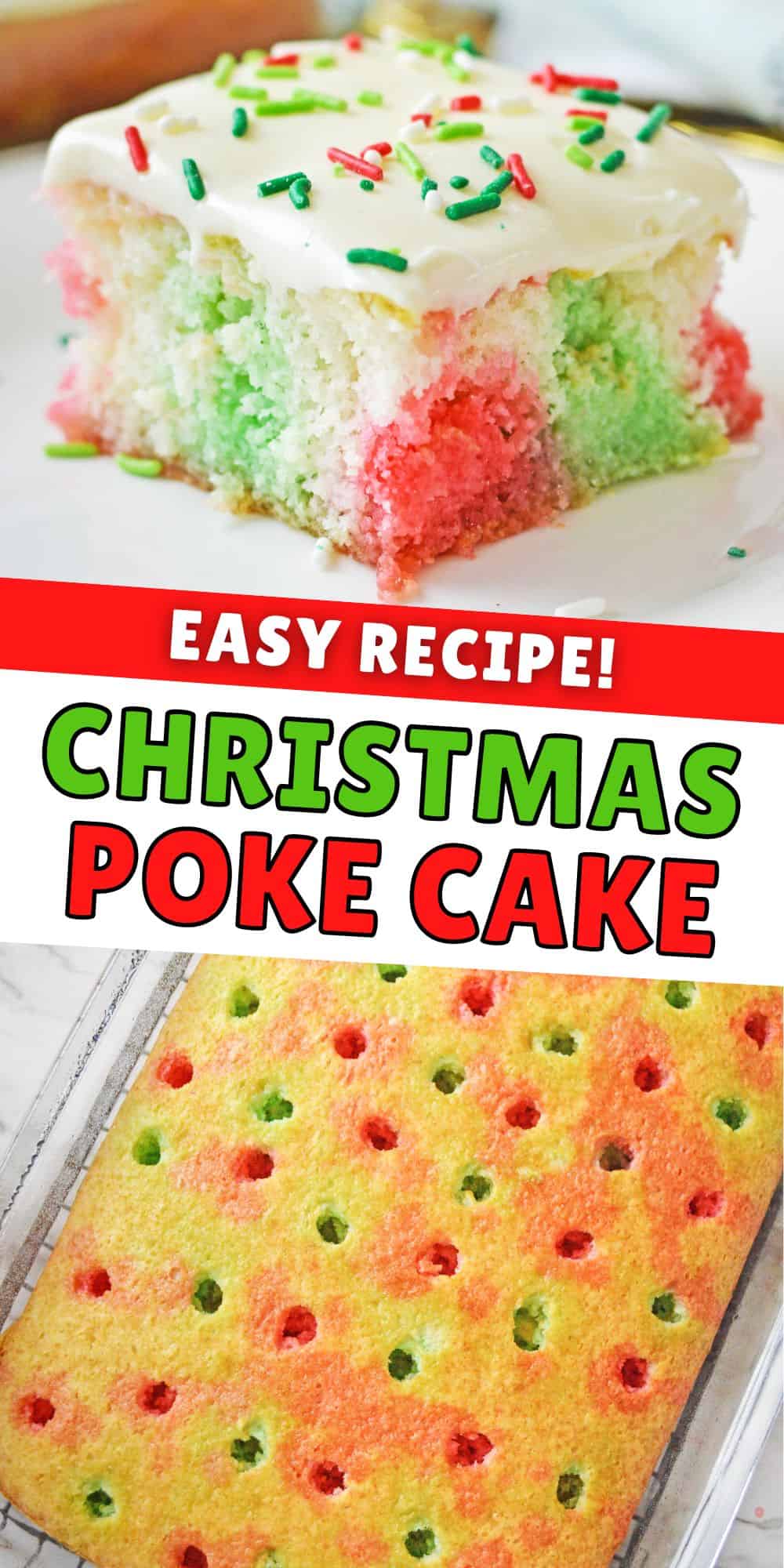 Christmas Jello Poke Cake (Easy Recipe!)