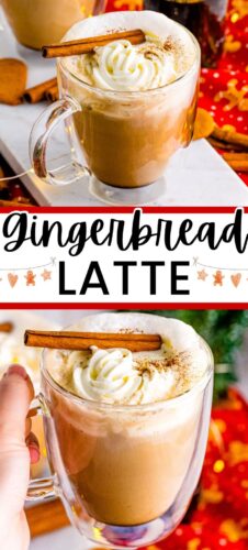 Gingerbread lattee pin image.