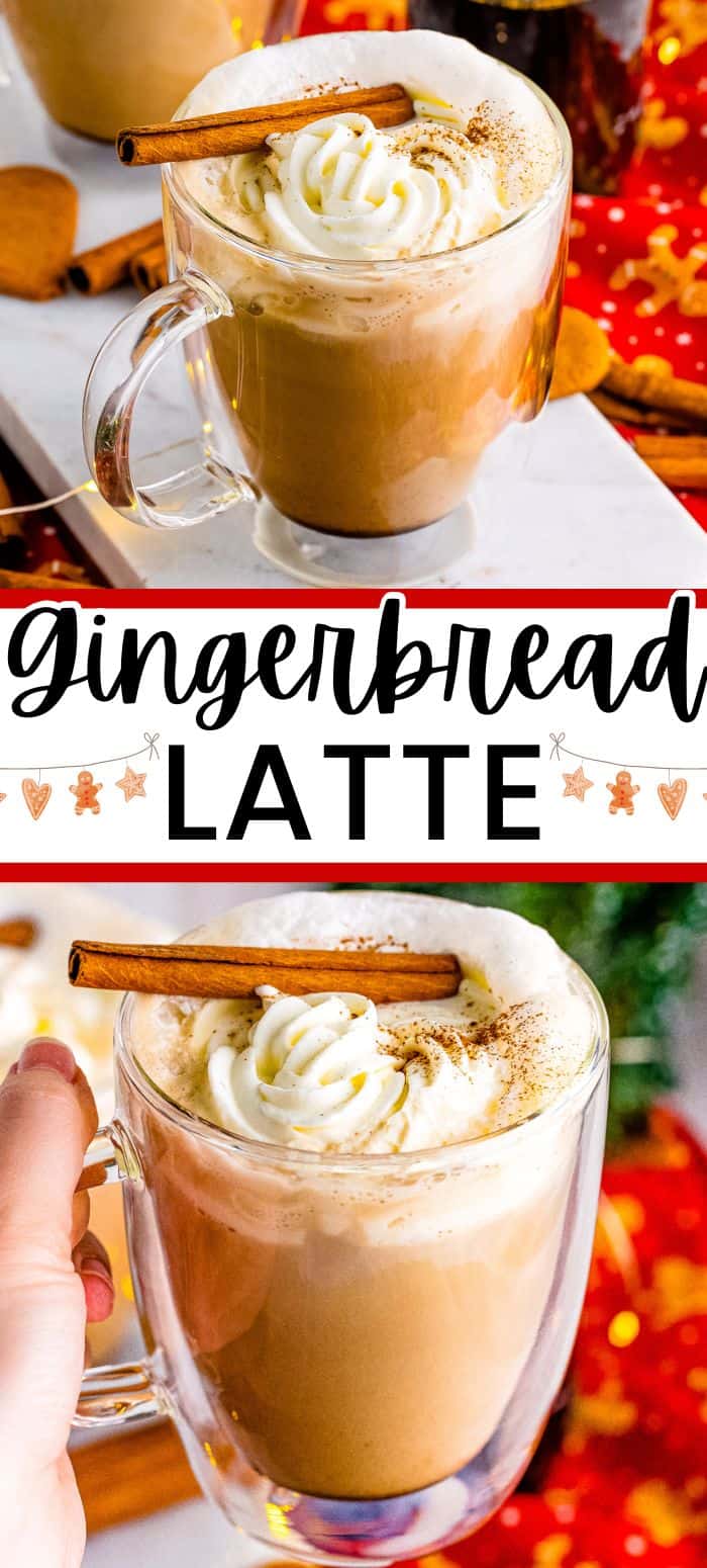 Gingerbread lattee pin image.