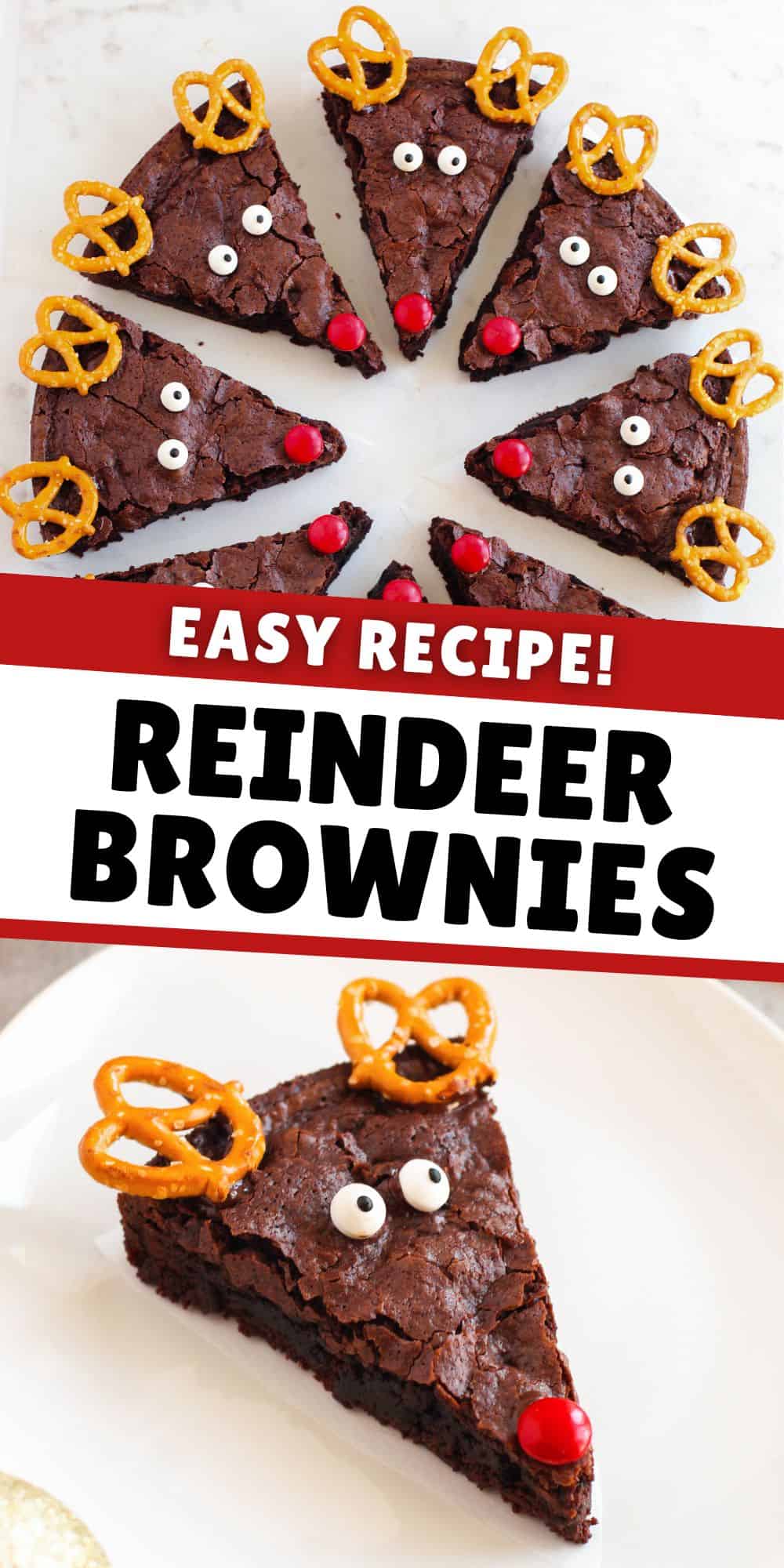 Easy Reindeer Brownies