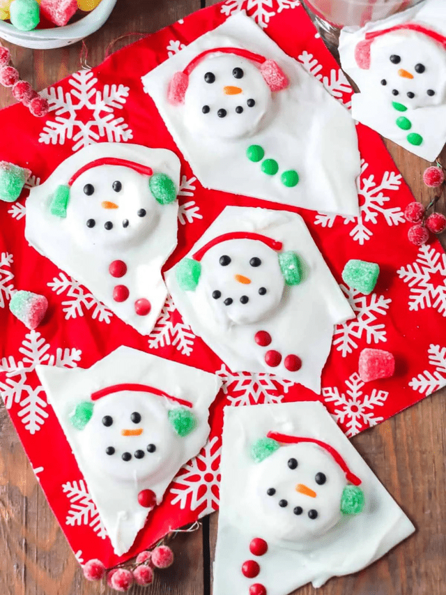 Easy Melted Snowman Bark Recipe!