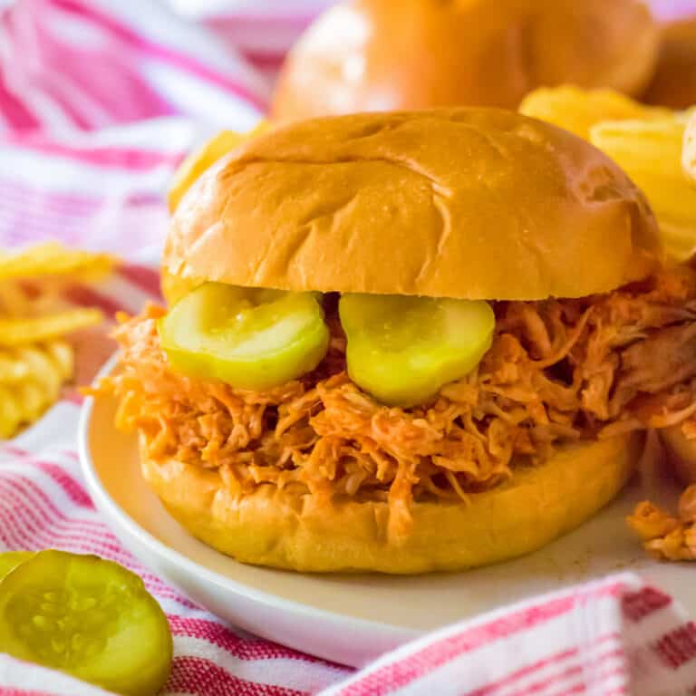 Slow Cooker Hot Honey Chicken Sandwiches
