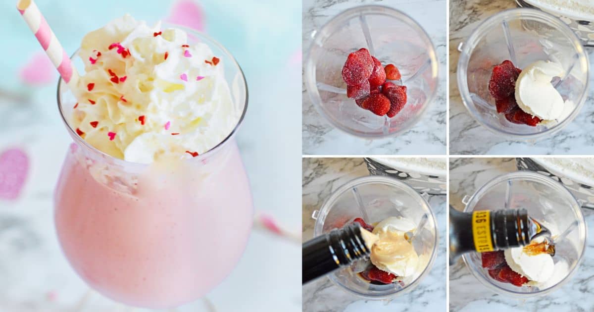Strawberry Mudslide (Frozen Pink Cocktail Recipe)