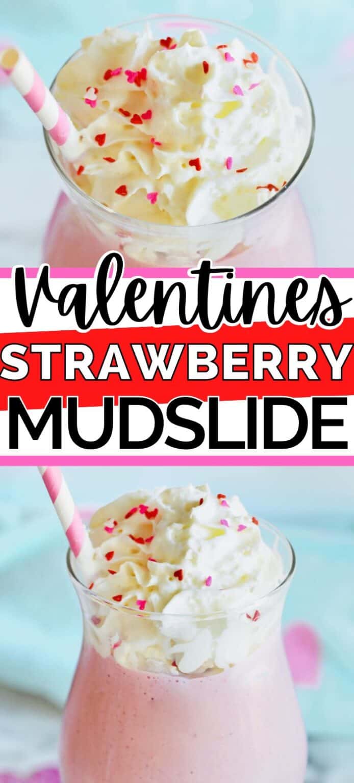 Strawberry Mudslide (Frozen Pink Cocktail Recipe)