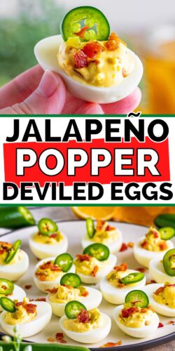 Jalapeno popper deviled eggs.