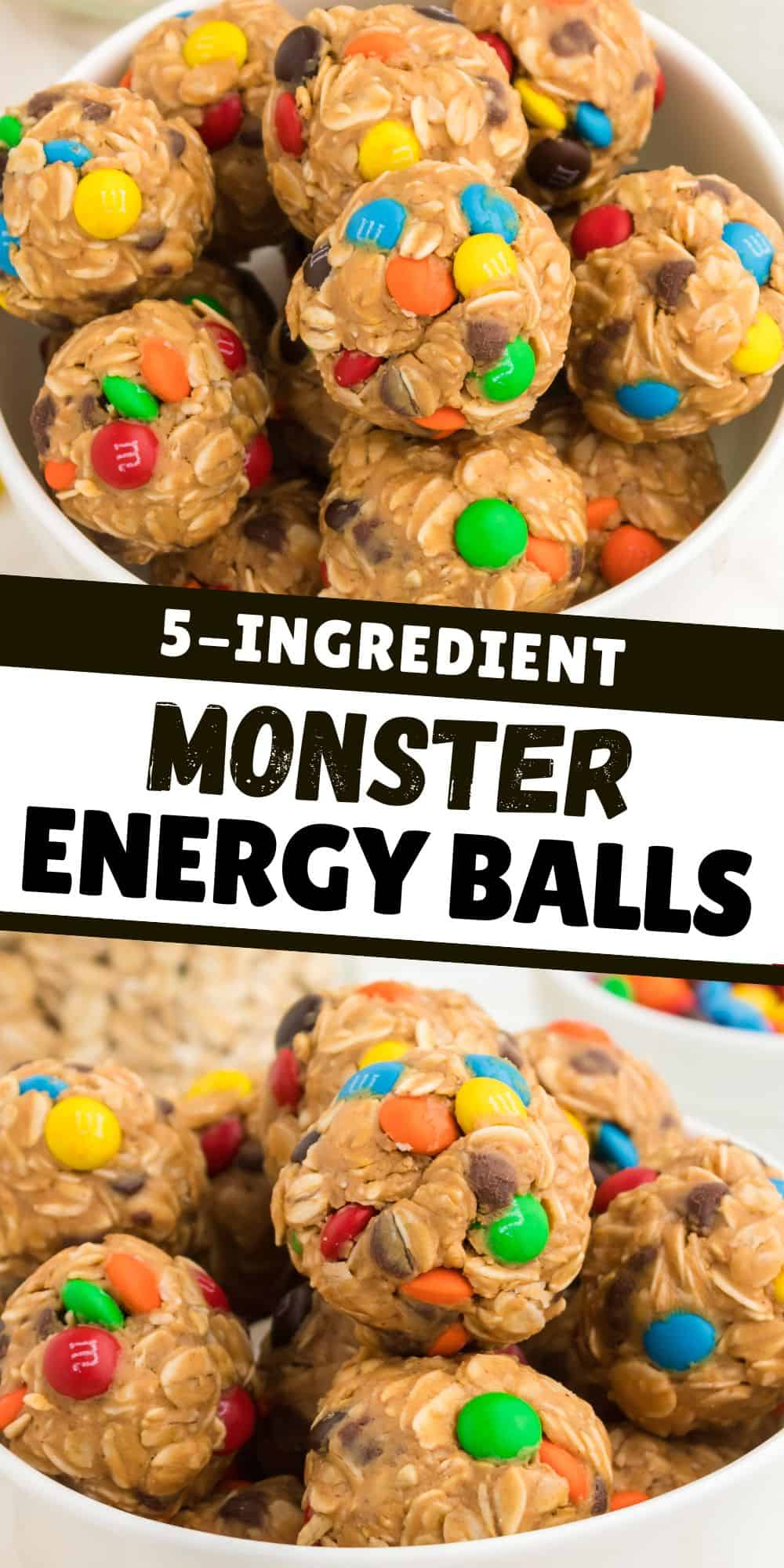 NoBake Monster Energy Balls (Easy 5 Ingredient Recipe!)