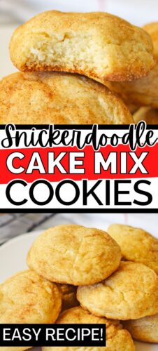 Snickerdoodle Cake Mix Cookies: easy recipe.