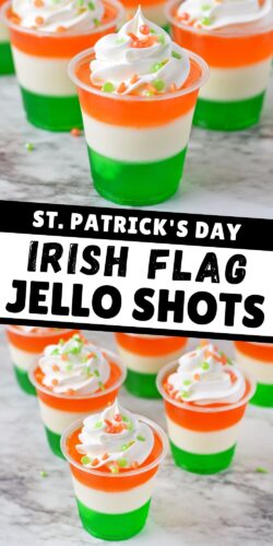 St. Patrick's Day Irish Flag Jello Shots.