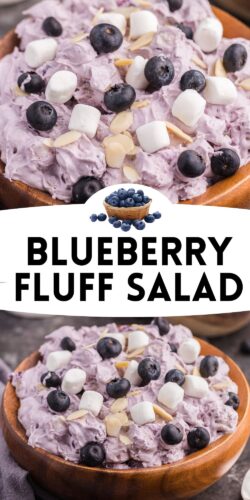 Blueberry Fluff Salad pinterest image.