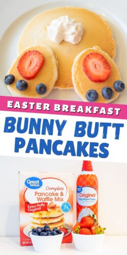 Bunny Butt Pancakes: Easter Breakfast.