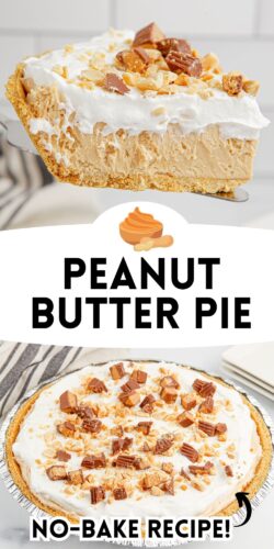 Peanut Butter Pie, no-bake recipe!