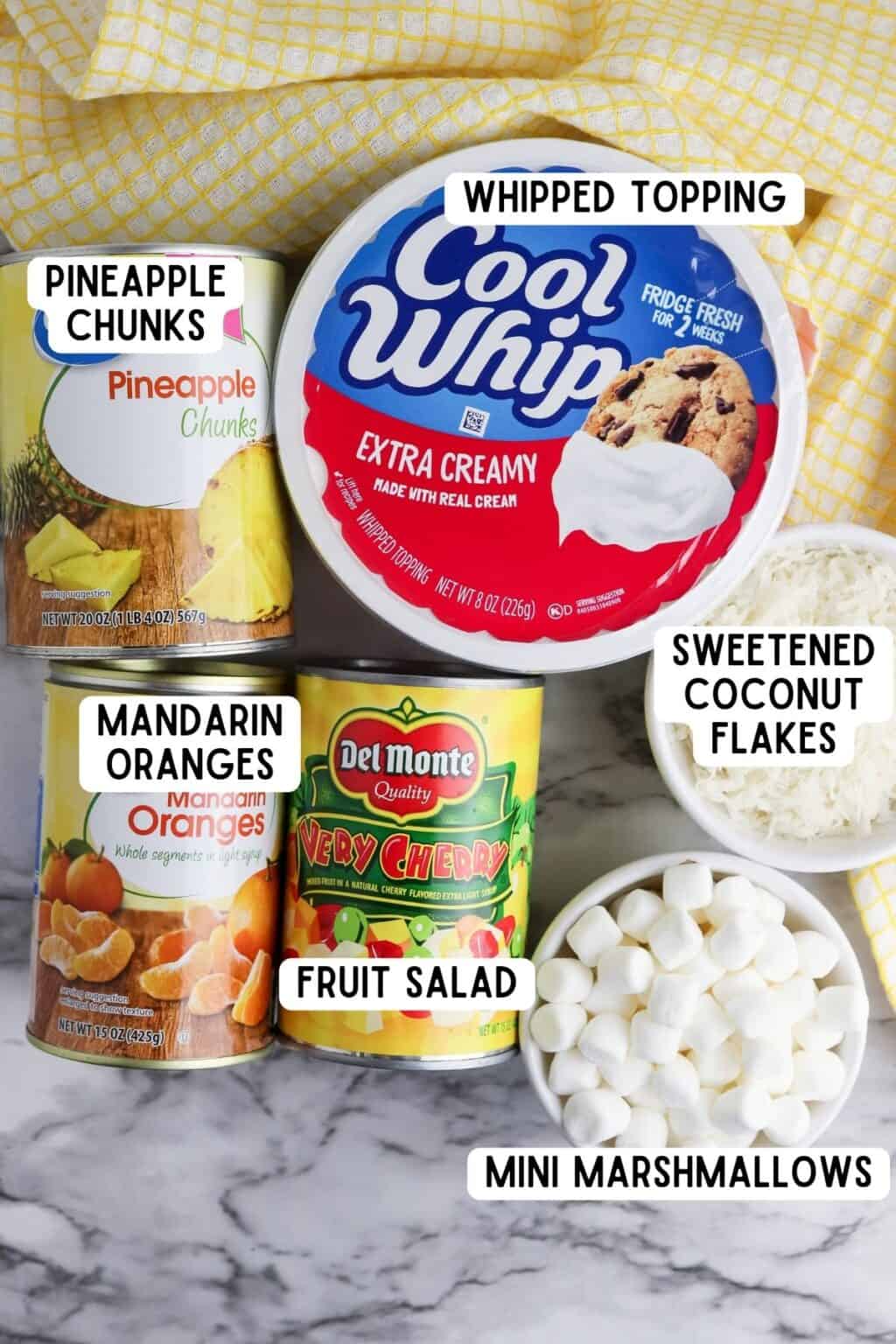 Easy Marshmallow Fruit Salad Recipe (Ambrosia Salad)