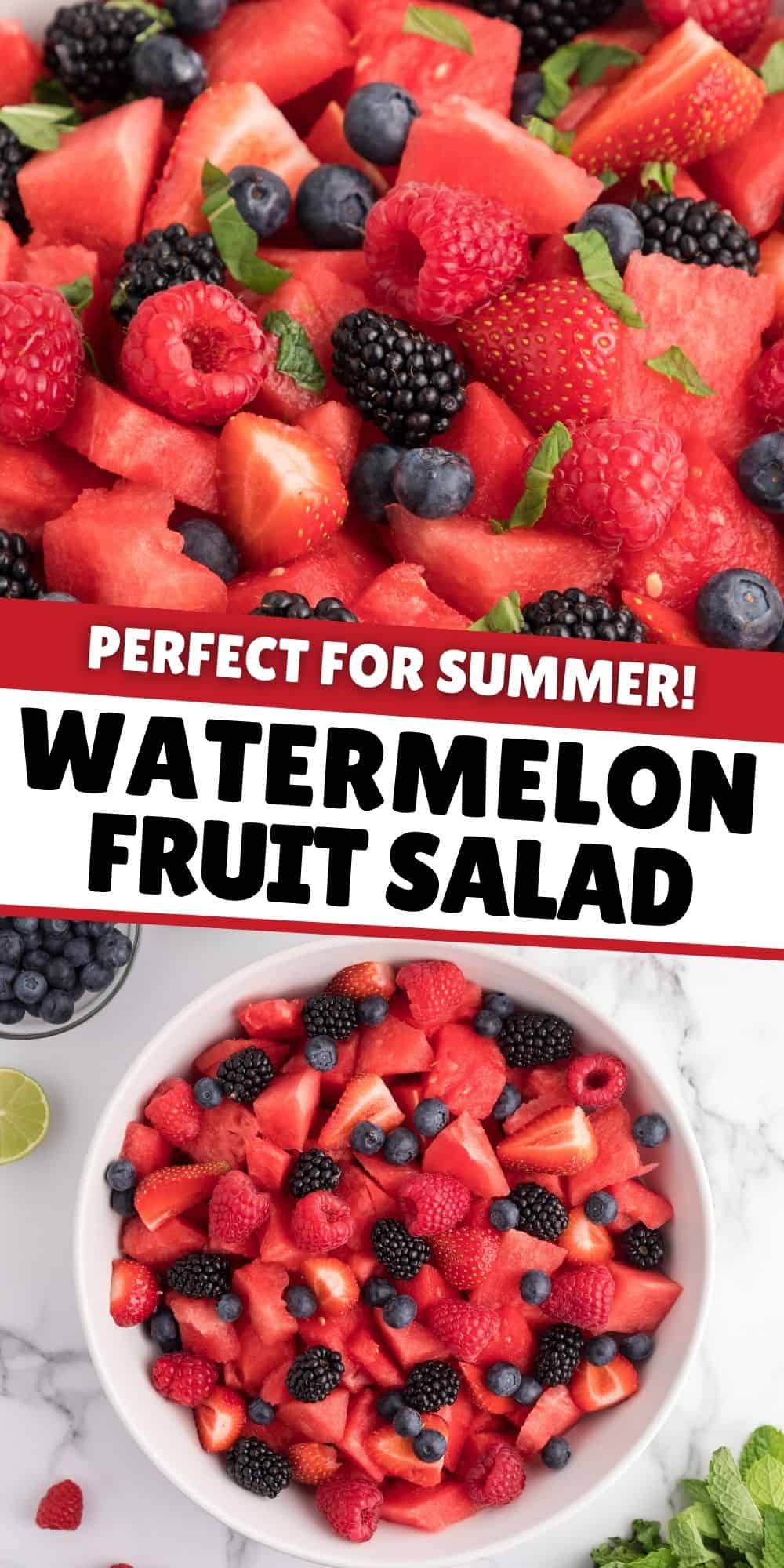 Watermelon Fruit Salad With Fresh Berries 9048