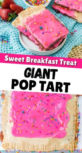 Giant Pop Tart: Sweet breakfast treat.