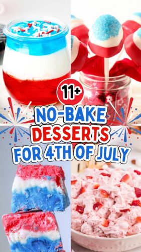 11+ No-bake desserts for 4th of July.